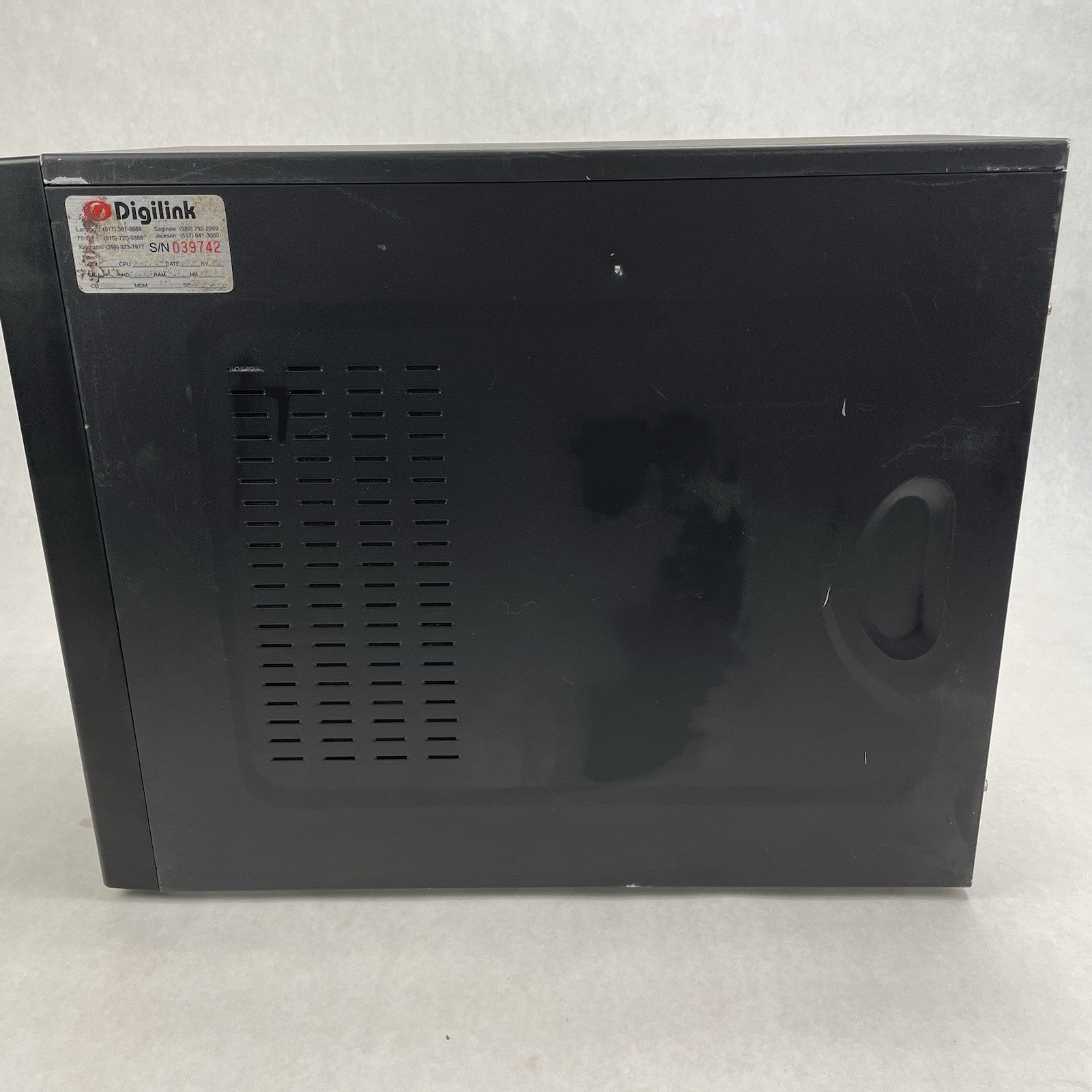 Retro Black mATX Computer Chasis w/ 285 Power Supply Barebones