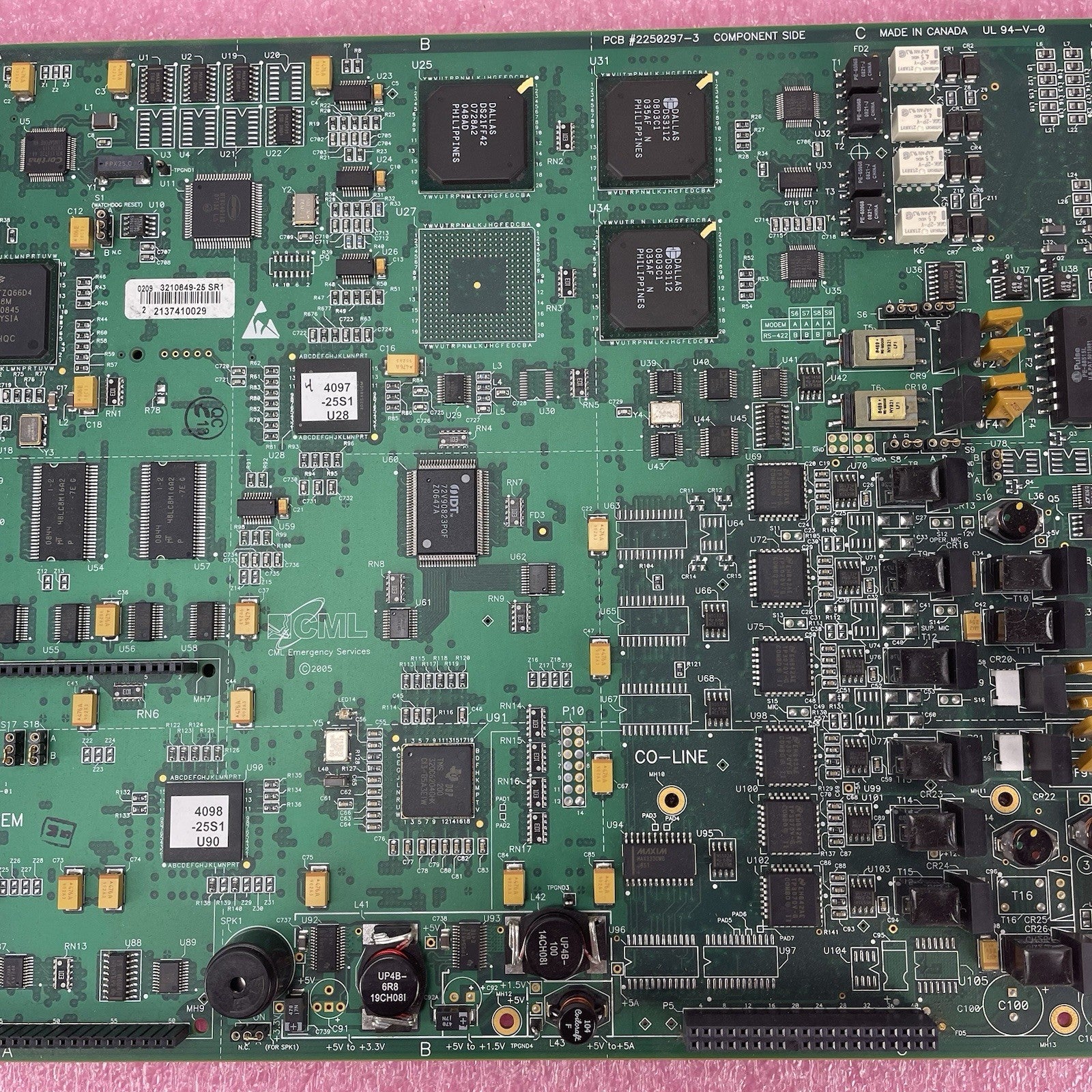 CML Emergeny Services PCB SR1 Sentinel 911 CPU Board 2250297-3 - Untested5
