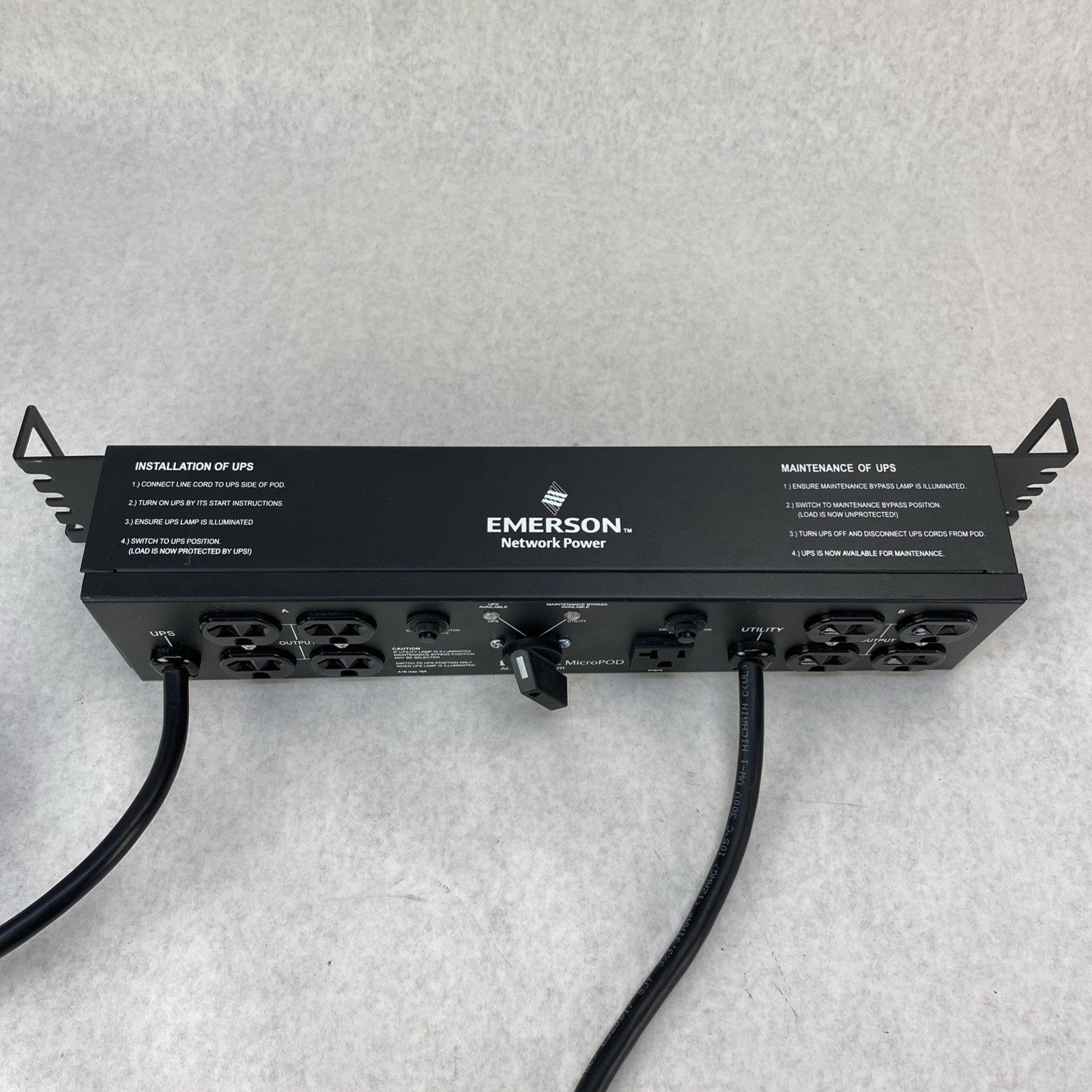 Emerson MP2-120C Liebert MicroPOD AC Power System 120V 16A - Two Straight 5-20P10