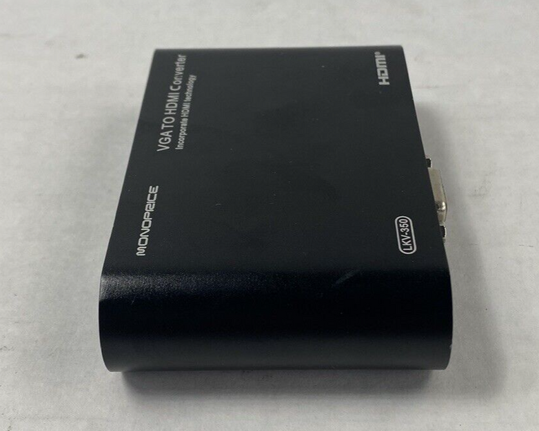 Lot of 2 Monoprice LKV-350 VGA To HDMI Converter with Power Supply Untested