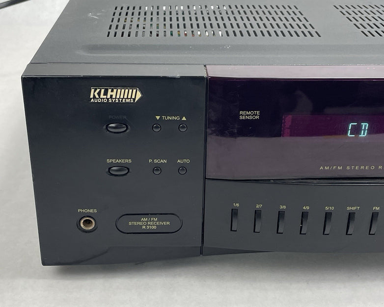 KLH R3100 Audio Systems AM/FM Stereo Receiver Tested