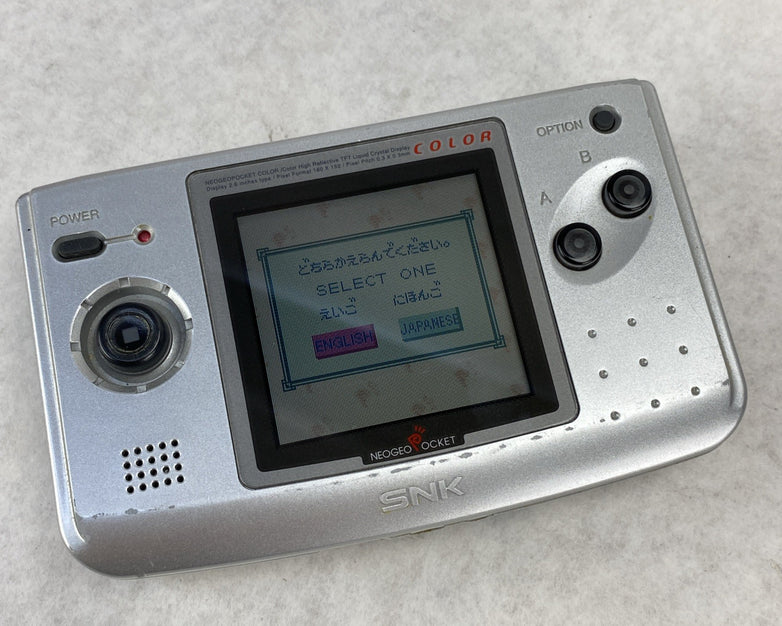 SNK Neo Geo Pocket Color Console With Card Fighters Flash Game - Tested