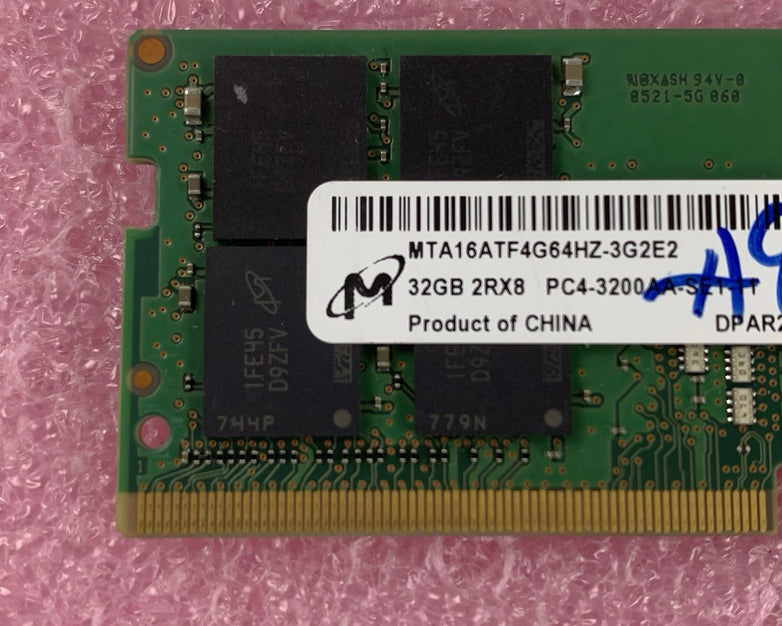 Micron MTA16ATF4G64HZ-3G2E2 32 GB 2Rx8 PC4-3200AA Laptop RAM