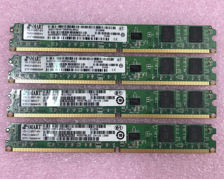 (Lot of 4) CISCO Smart 15-11357-01 512Mb DRAM Memory for 39xx 29xx ISR