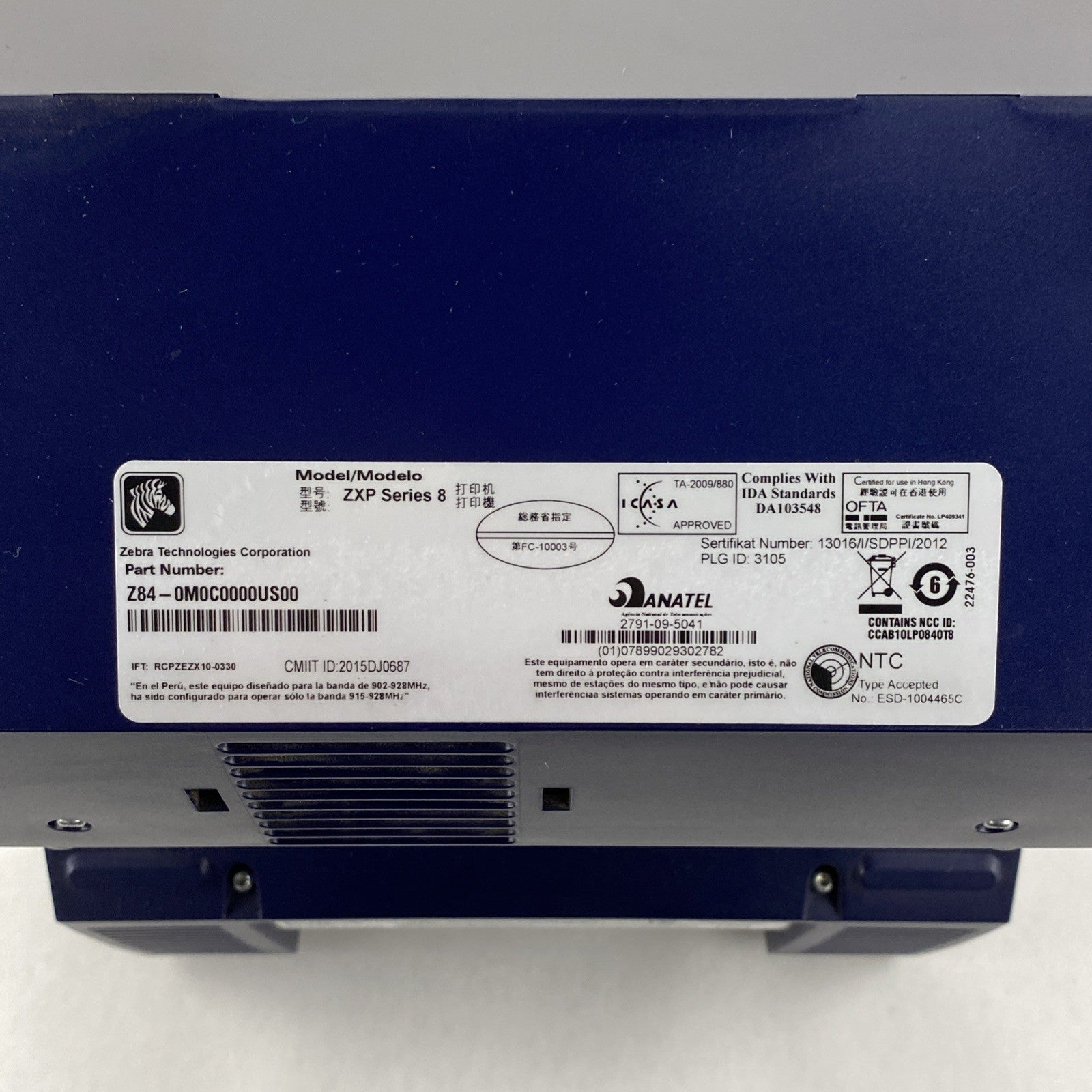 Zebra ZXP Series 8 Dual-Sided Retransfer ID Card Printer17