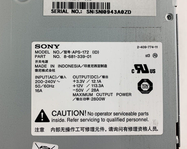 Cisco Sony APS-172 2800W Power Supply Module for Cisco Catalyst 4500 Tested