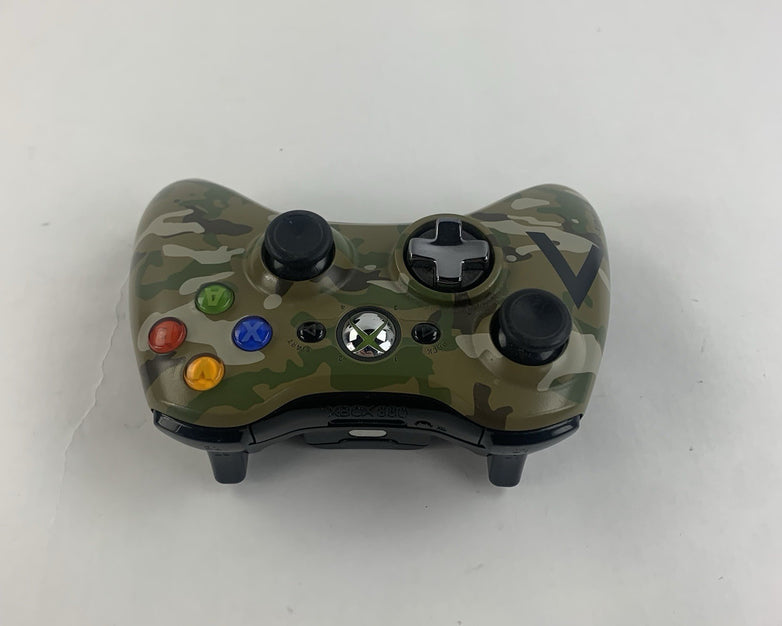 Xbox 360 Green Camouflage Camo Special Edition Halo Controller - Untested