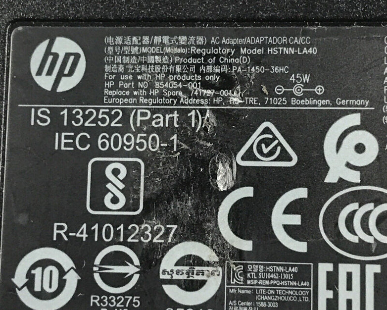 Lot of 5 HP HSTNN-LA40 19.5V 2.31A 45W 740015-001 AC Adapter 741727-001