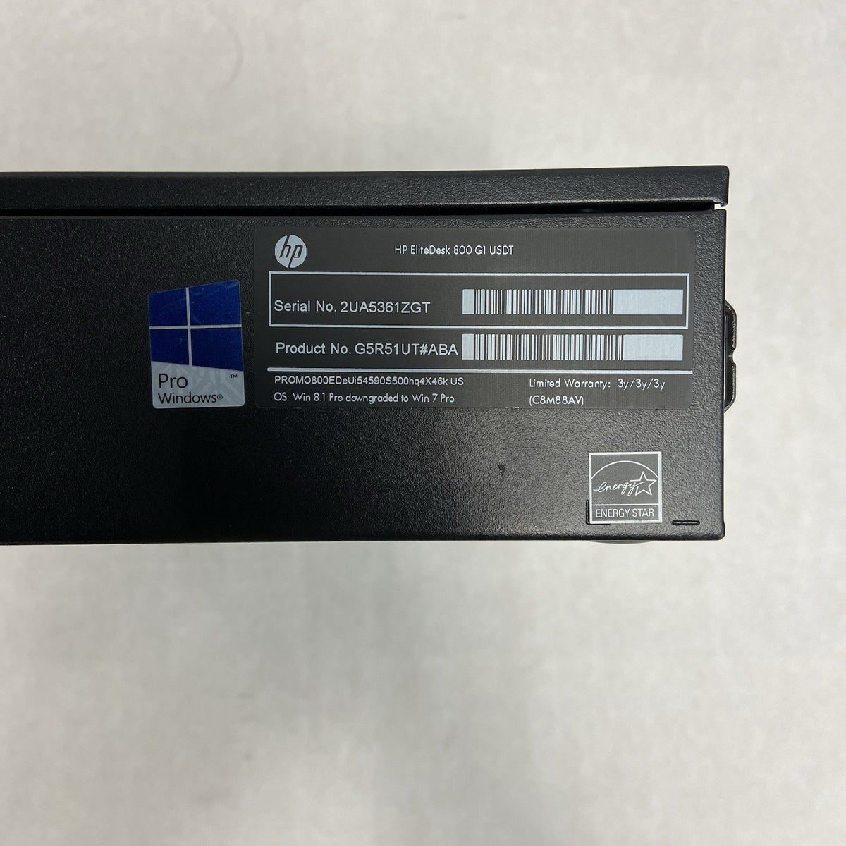 HP EliteDesk 800 G1 USFF Intel Core i5-4590s 3GHz 8GB RAM No AC/HDD/OS3