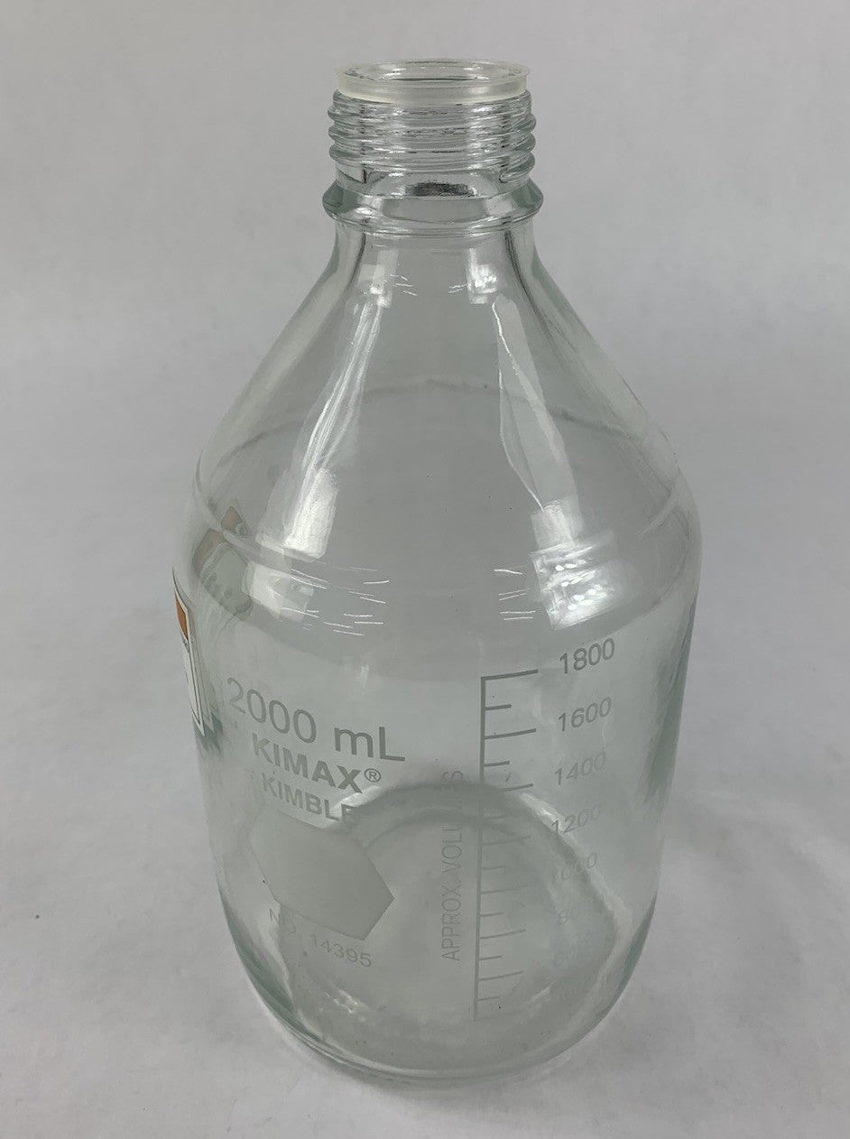 Kimax Kimble 14395-2000 2000 mL Round Wide Mouth Media Storage Bottle - No Lid1