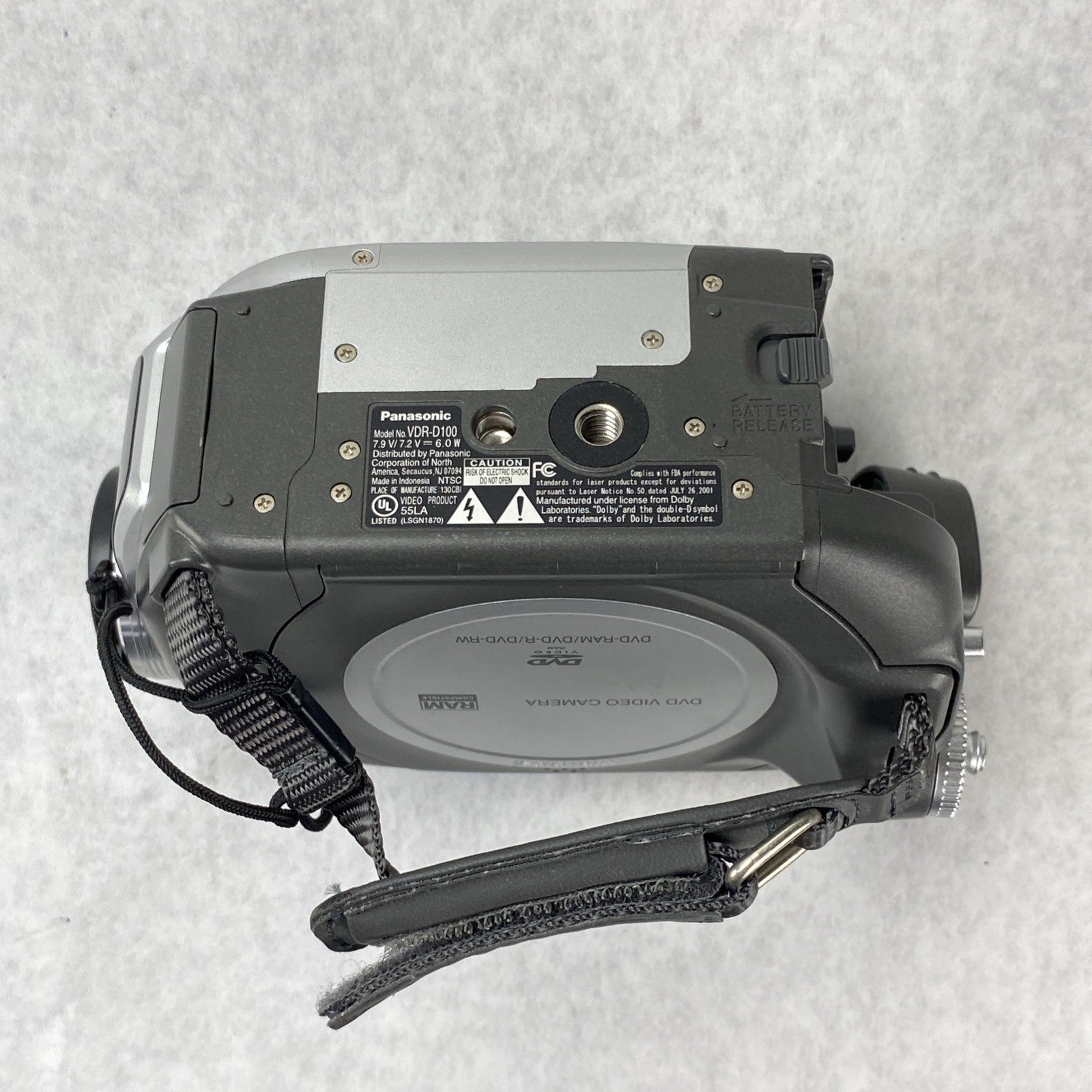 Panasonic VDR-D100 8cm Mini DVD Digital Camcorder - Parts or Repair8