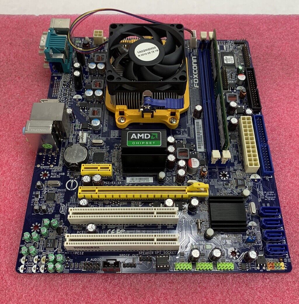 Foxconn A74ML-K Motherboard AMD Sempron 140 2.7GHz 2GB RAM w/Shield