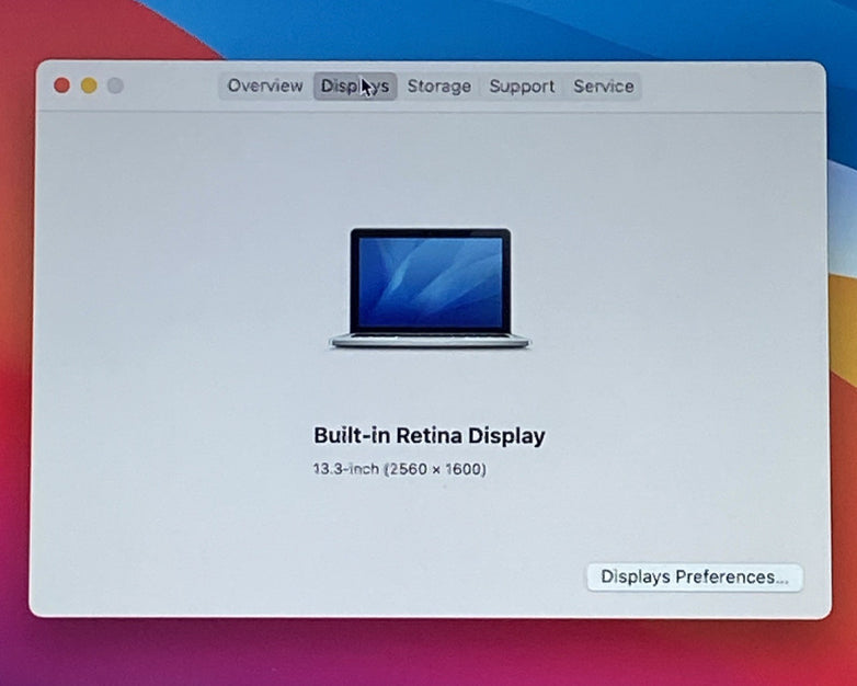 Apple MacBook Pro A1502 2015 Retina 13" 2.70 GHz i5 8 GB RAM 250GB SSD os11.7.10