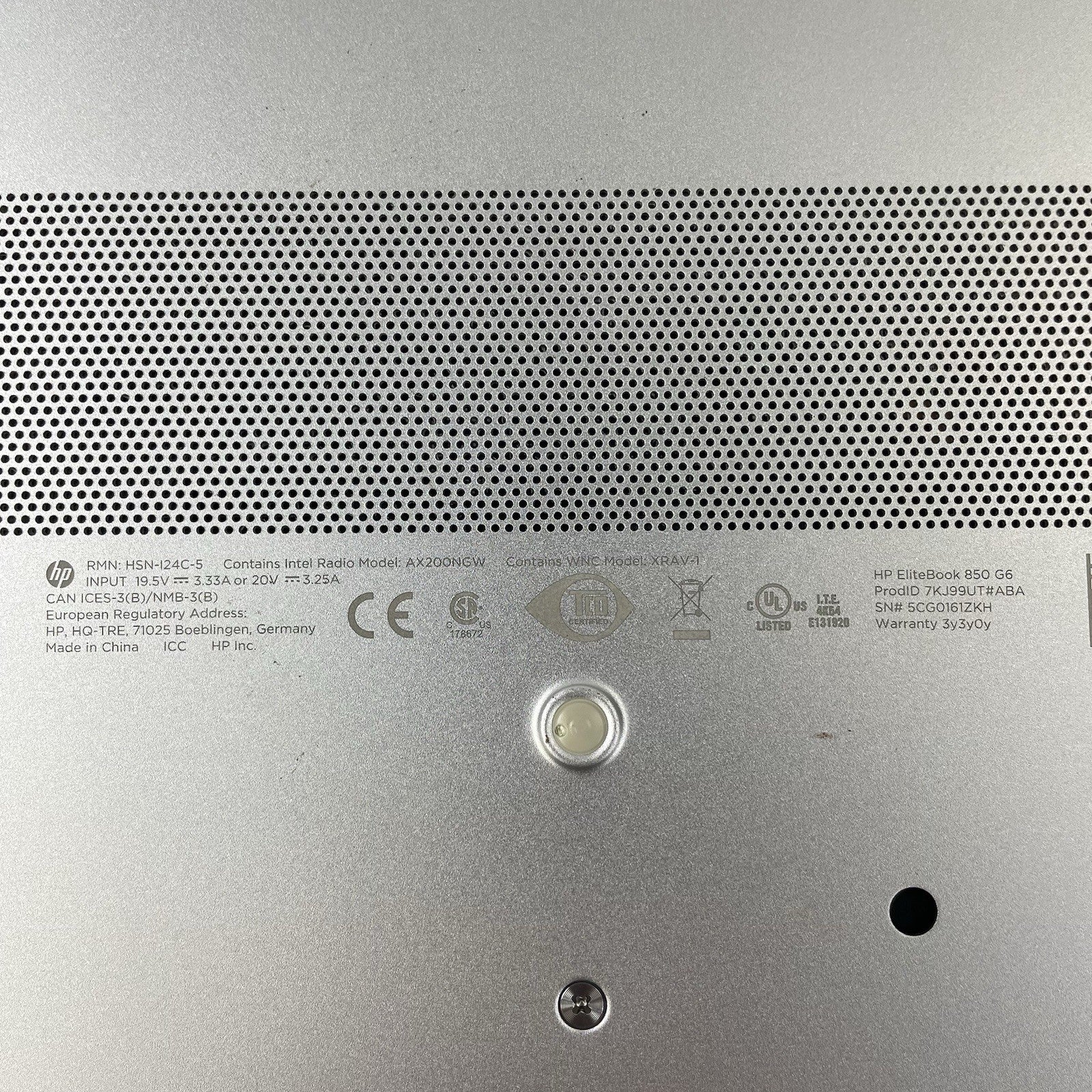 HP EliteBook 850 G6 15.6" i5-8365U 1.60 GHz 8 GB RAM No SSD/OS/AC - Bad M.2 Slot14