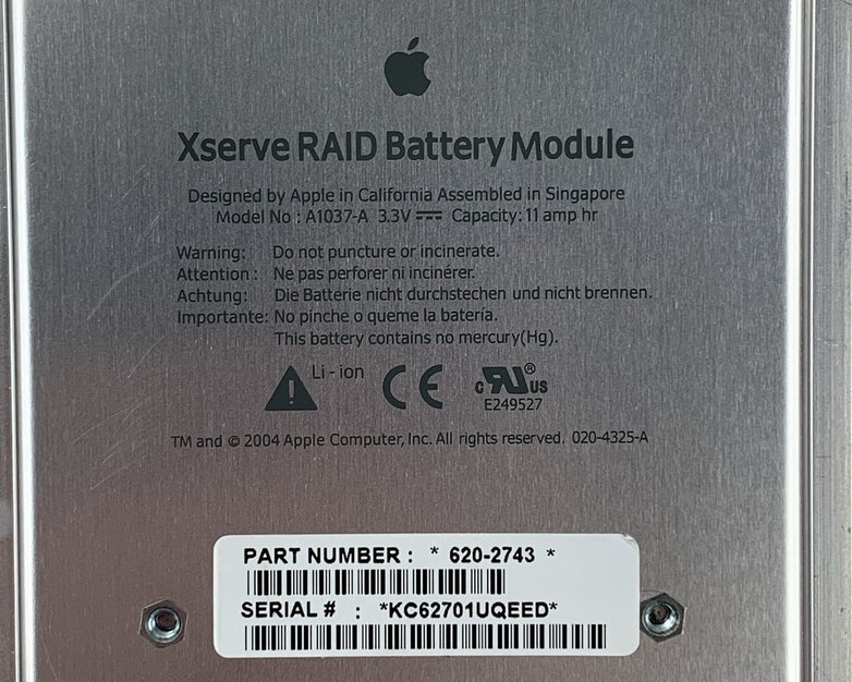 Apple Xserve Raid A1009 Network Enclosure w/ 2x 603-6332 1x PSU No HDDs No Caddy