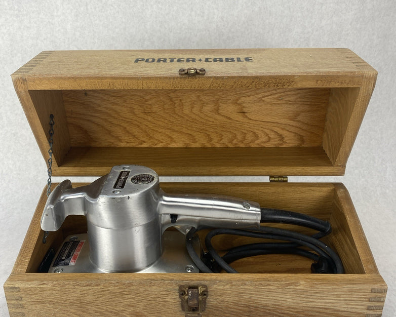 Porter Cable Model 505 25th Anniversary Heavy Duty Sander w/ Wood Box Tested