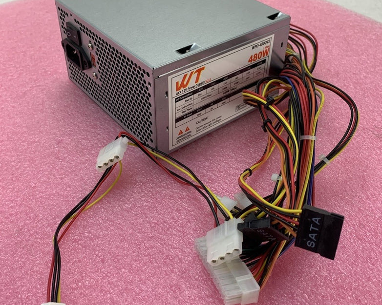 WT WPO-480QV2 480W ATX 12V Computer Power Supply