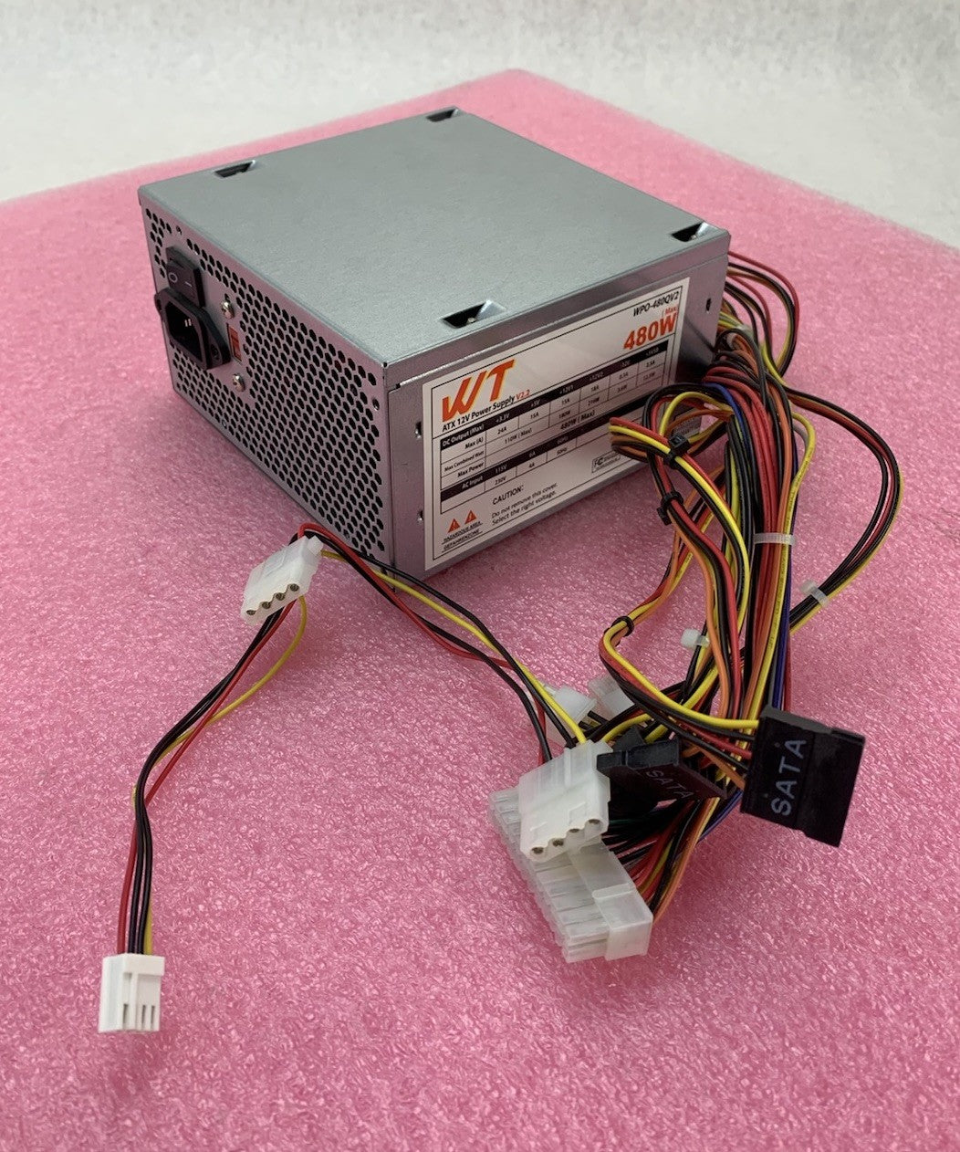 WT WPO-480QV2 480W ATX 12V Computer Power Supply0