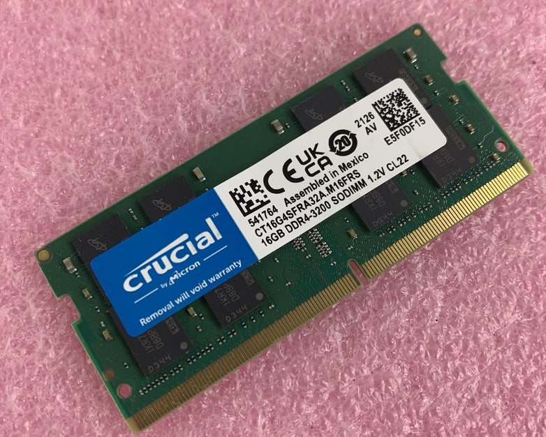 Crucial CT16G4SFRA32A.M16FRS 16 GB DDR4-3200 SODIMM Laptop Memory RAM