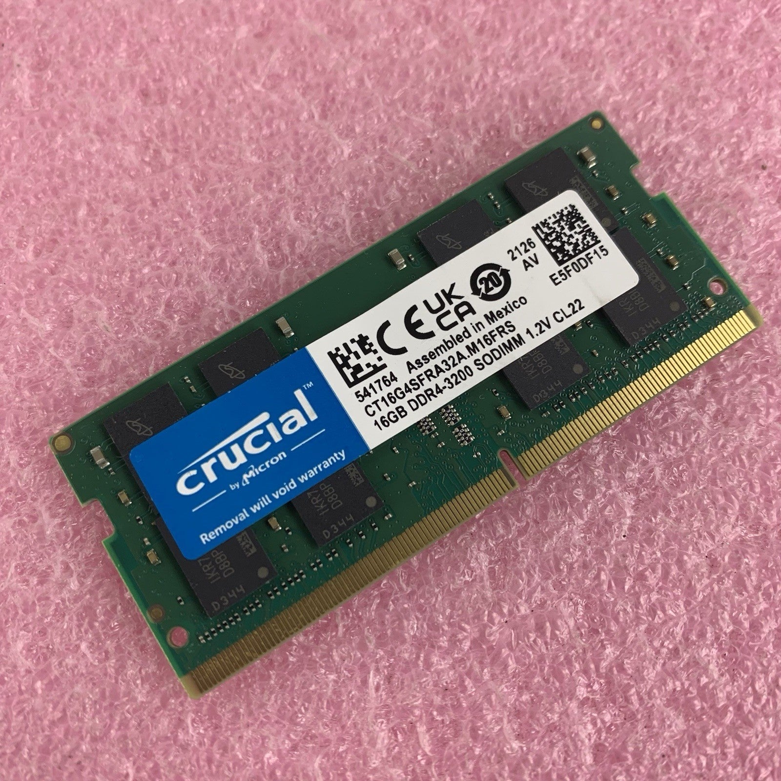 Crucial CT16G4SFRA32A.M16FRS 16 GB DDR4-3200 SODIMM Laptop Memory RAM0