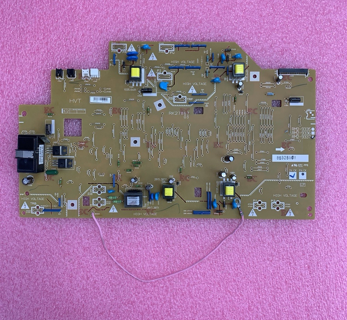 HP RM2-9337 High Voltage Power Supply Board for M632 Printer5