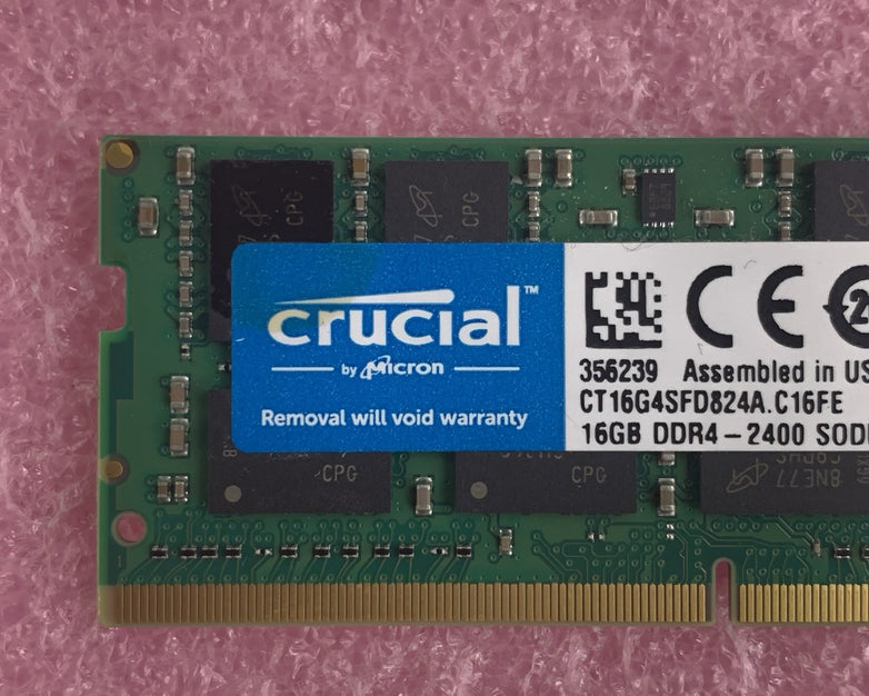 Crucial CT16G4SFD824A.C16FE 16 GB DDR4-2400 PC4-19200 Laptop Ram Memory Module