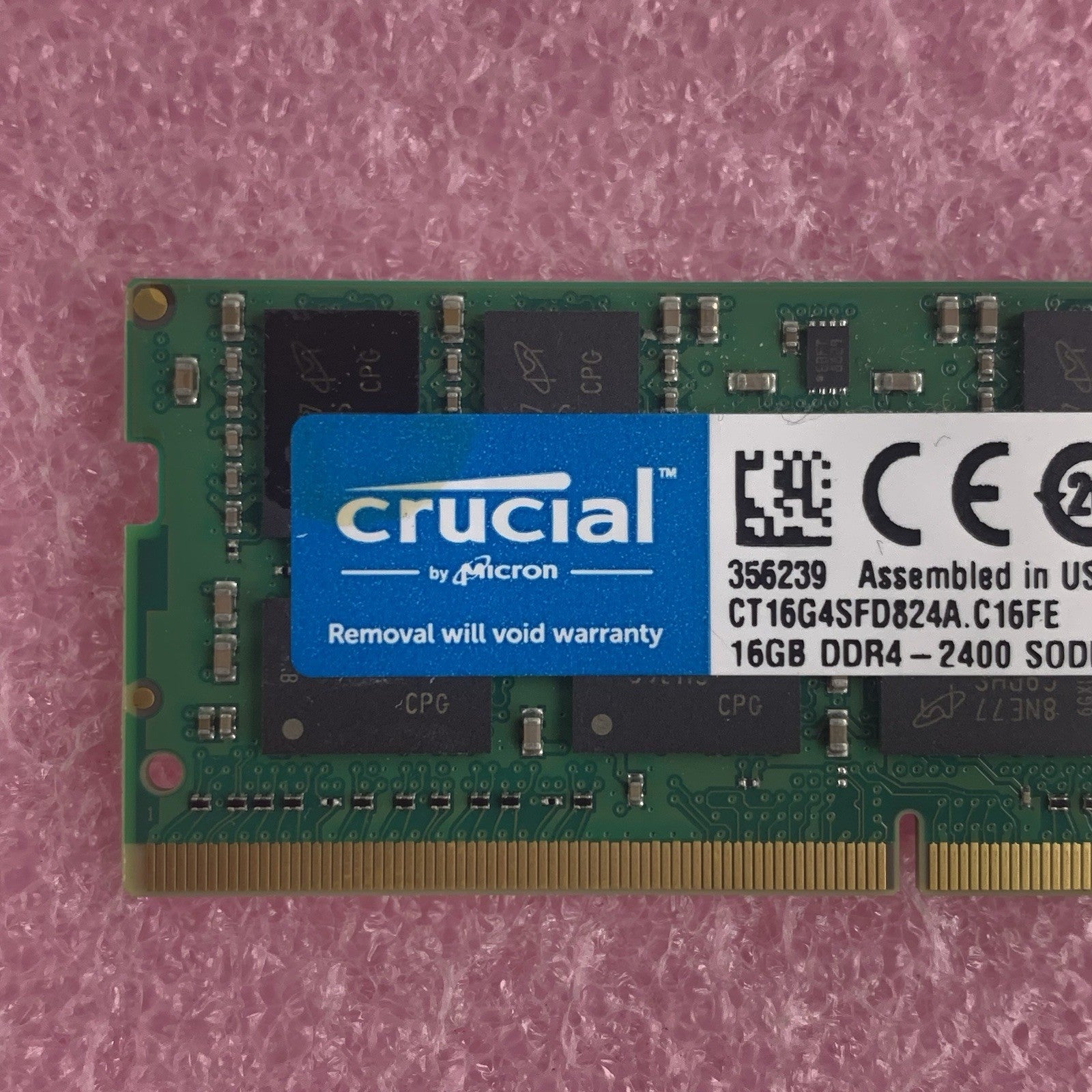 Crucial CT16G4SFD824A.C16FE 16 GB DDR4-2400 PC4-19200 Laptop Ram Memory Module3