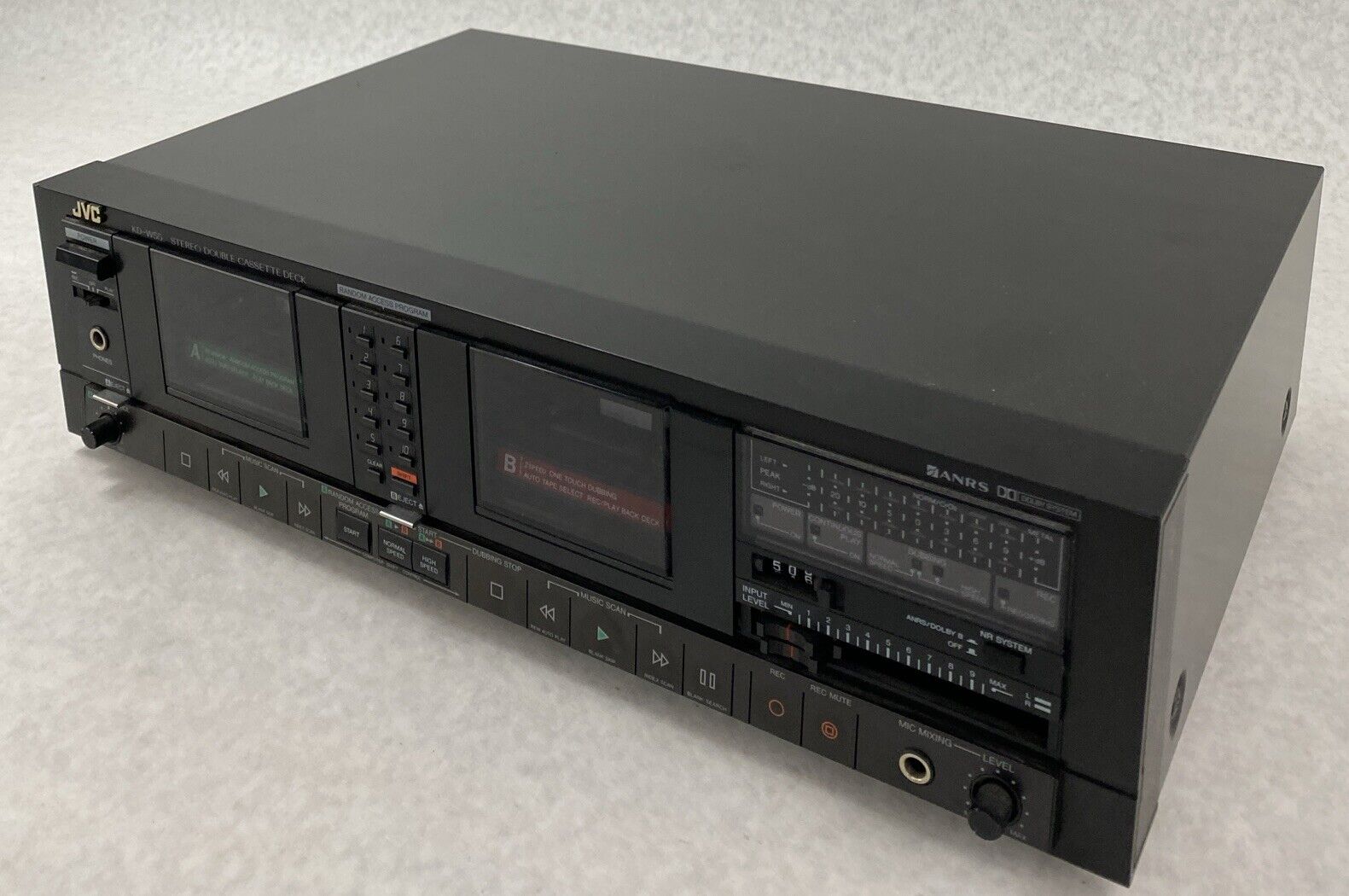 JVC KD-W55J Stereo Double Cassette Tape Deck 20W Dubbing FOR PARTS or REPAIR