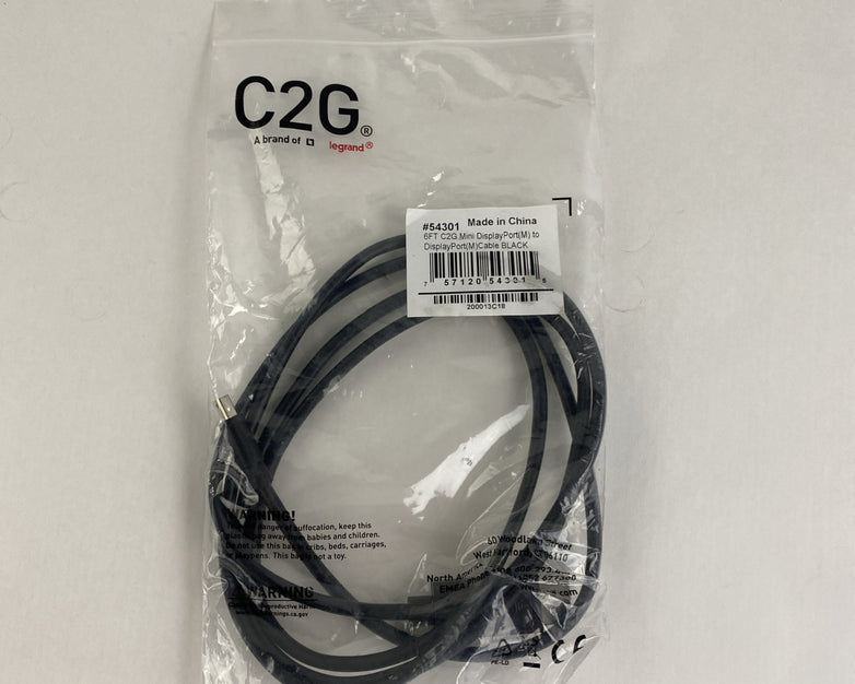 C2G 54301 6FT Mini Display Port Mini- DP to standard DP Lot of 3