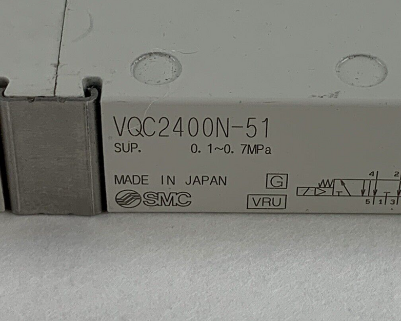 SMC VQC2400N-51 5-Port 3-Position Double Solenoid Valve 24VDC
