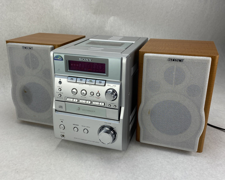 Sony CMT-EP707 Hi-Fi CD Changer And Tape Deck With Speakers - Parts or Repair