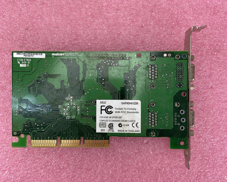 Matrox MGI G45FMDHA32DB Dual VGA AGP Graphics Card