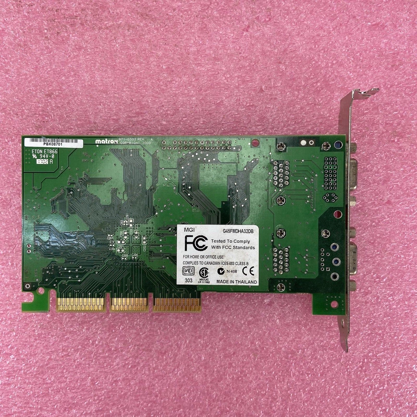 Matrox MGI G45FMDHA32DB Dual VGA AGP Graphics Card6