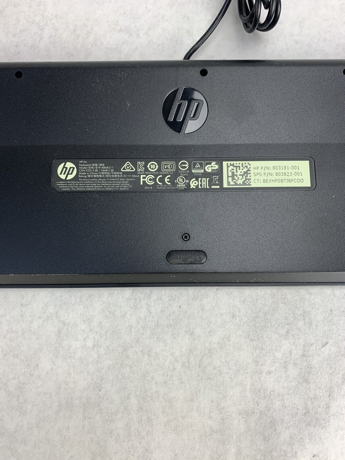Lot of 3 HP KBAR211 Wired Keyboard