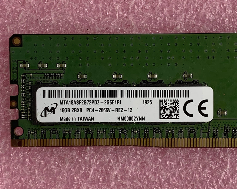 Micron MTA18ASF2G72PDZ-2G6E1RI 16 GB 2Rx8 PC4-2666V ECC DDR4 Server Memory RAM