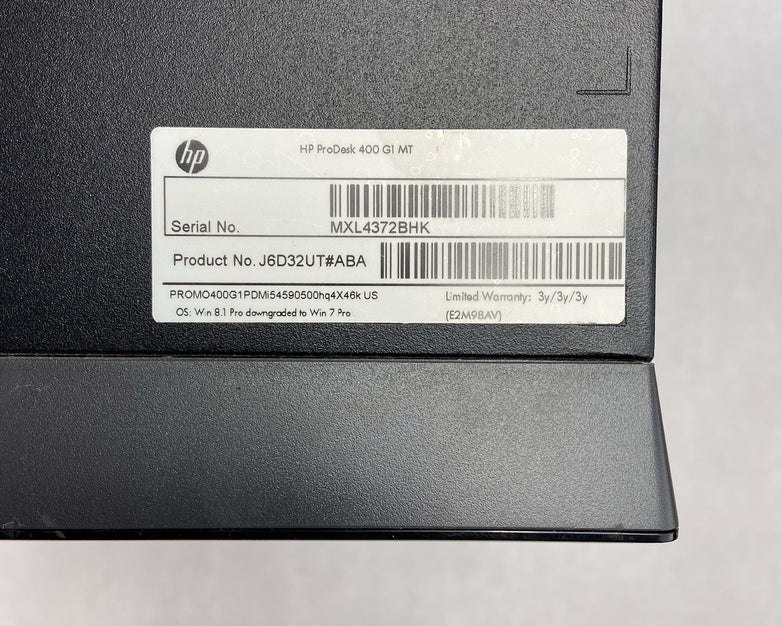 HP ProDesk 400 G1 MT Intel Core i5-4590 3.3GHz 8GB RAM No HDD No OS