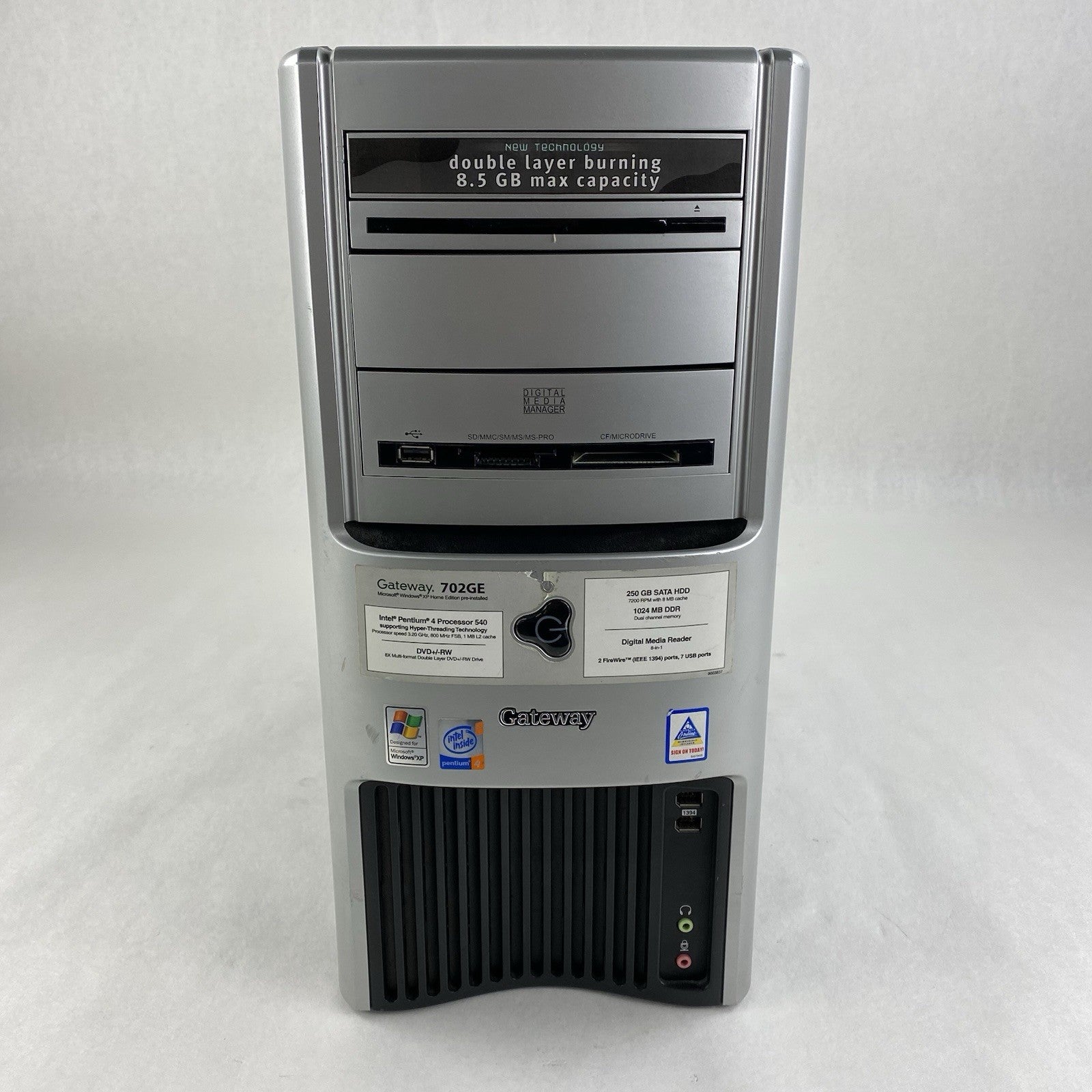 Gateway 702GE MT Intel Pentium 4 3.20GHz 1GB RAM No HDD No OS