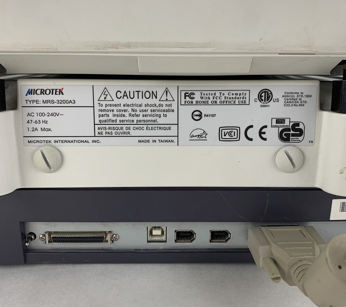 Microtek MRS-3200A3 ScanMaker 9800XL Document Scanner - Parts or Repair
