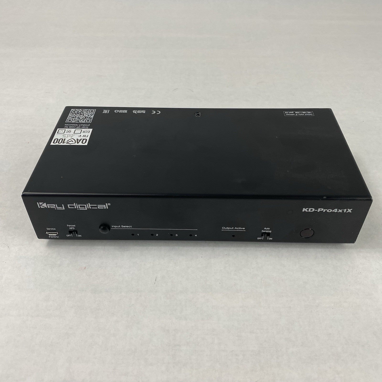 Key digital KD-Pro4x1X HDMI Switcher with AC Adapter
