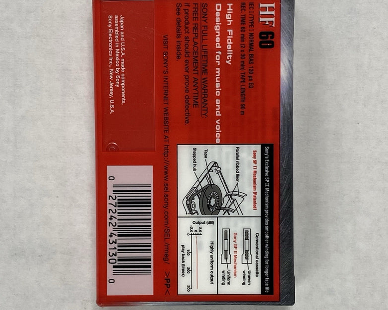 Sony High Fidelity Normal Bias Audio Cassette 60 Minutes (Lot of 11)