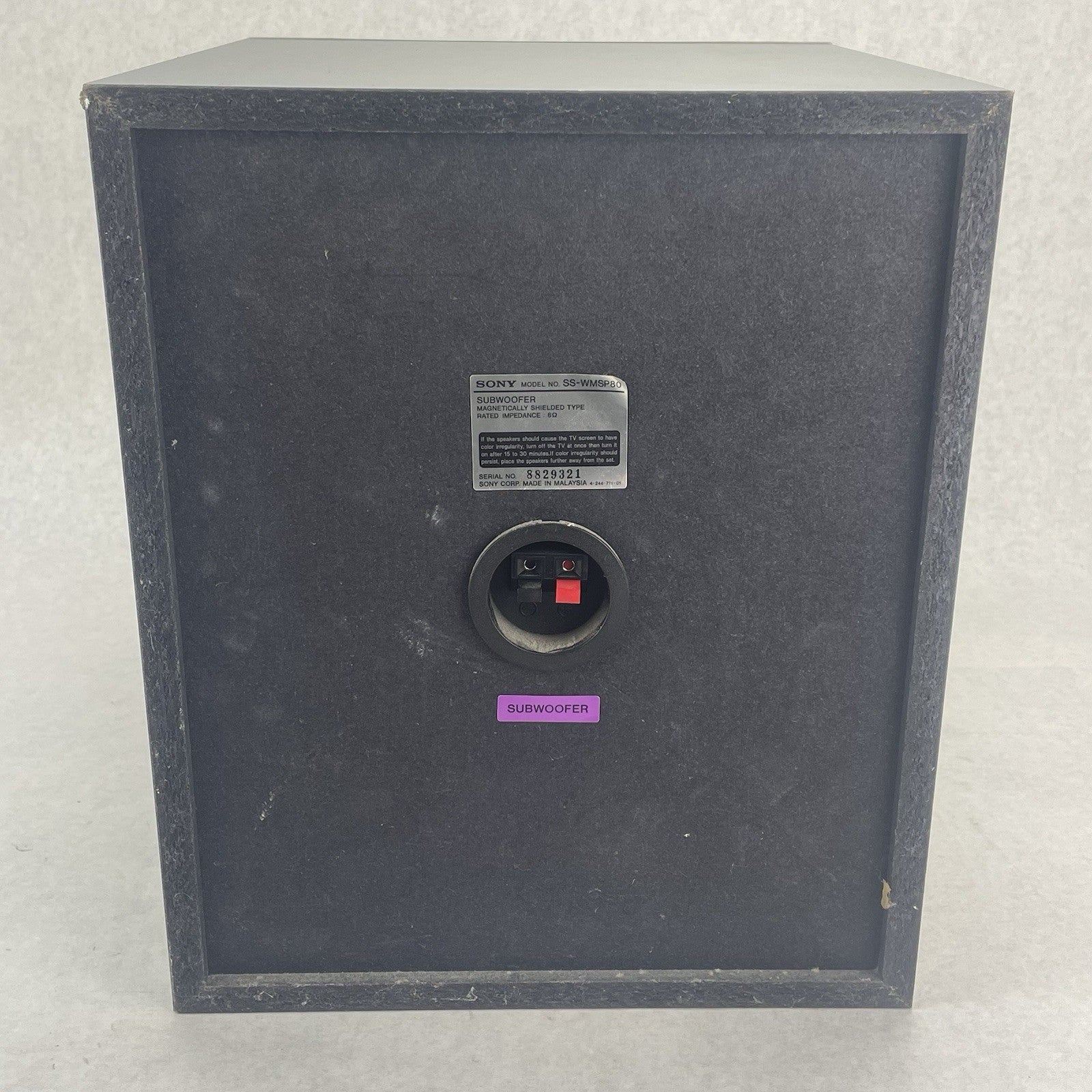 Sony SS-WMSP80 Magnetically Shielded Passive Subwoofer Tested Working5