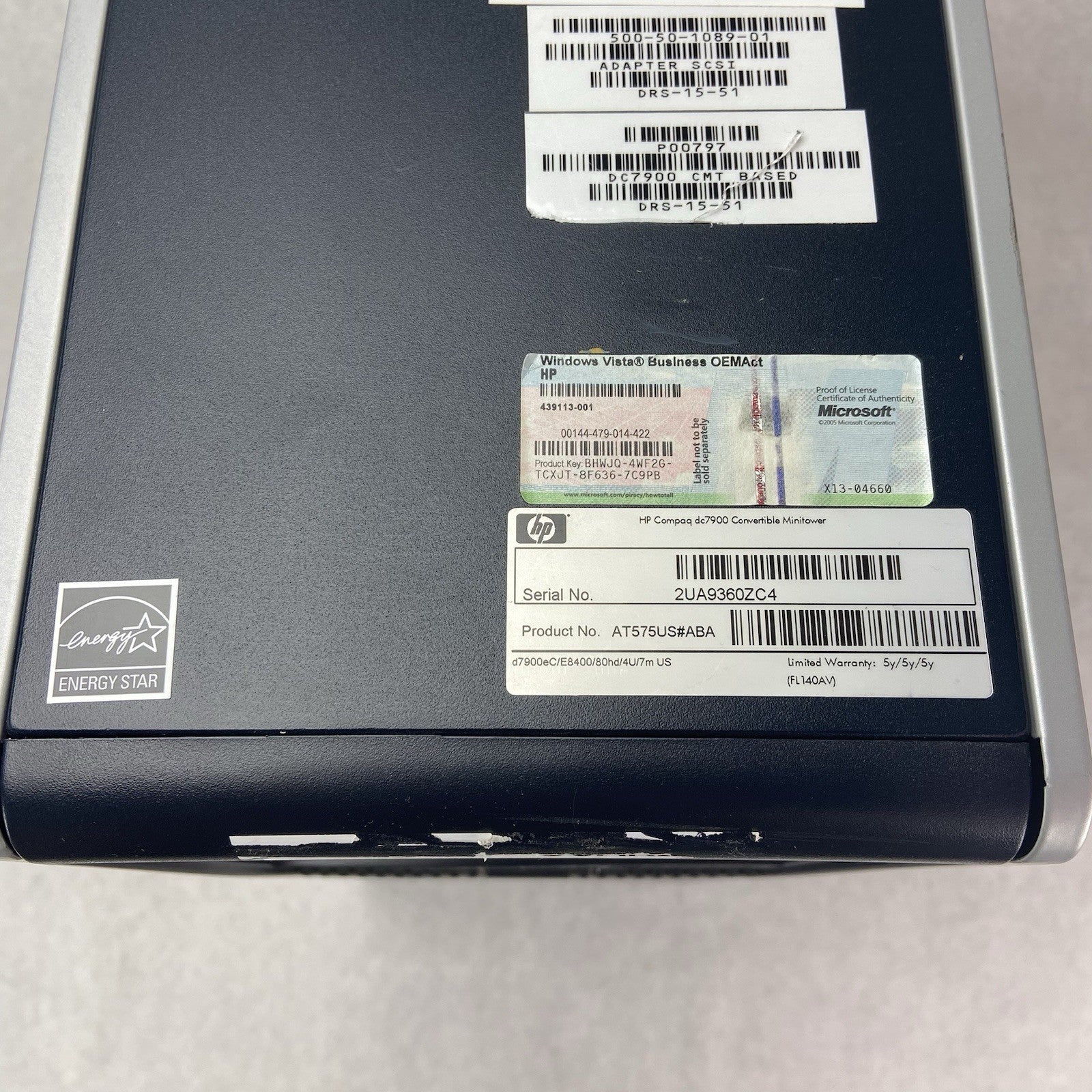 HP Compaq dc7900 CMT Intel Core 2 Duo E8400 3GHz 2GB RAM No HDD No OS3