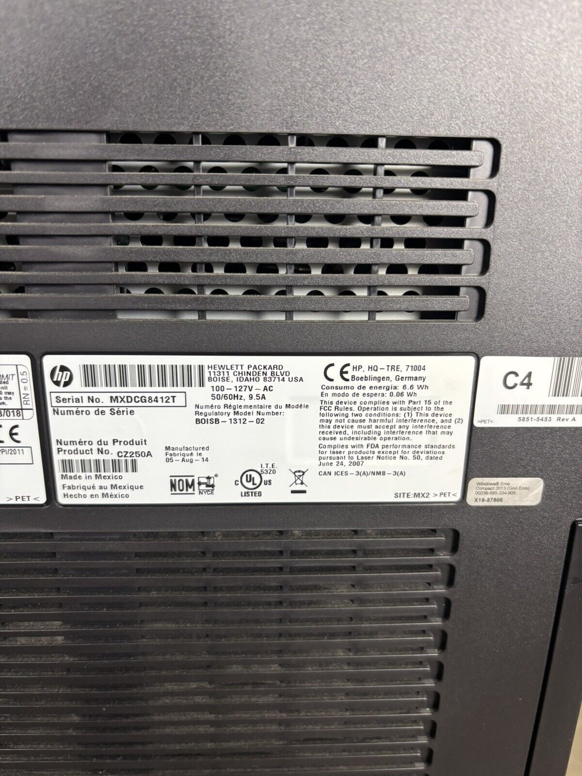HP CZ250A LaserJet Enterprise Flow MFP M680 Multifunction Color Printer Lot of 9