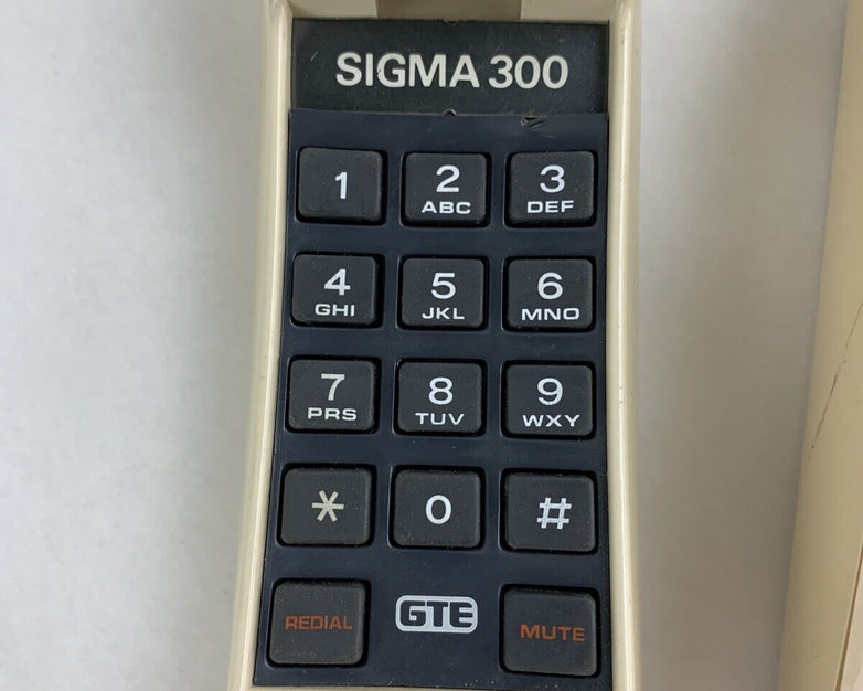 GTE 03601 Trimline Phone Telephone Touchtone Sigma 300 Wall Desk Vintage