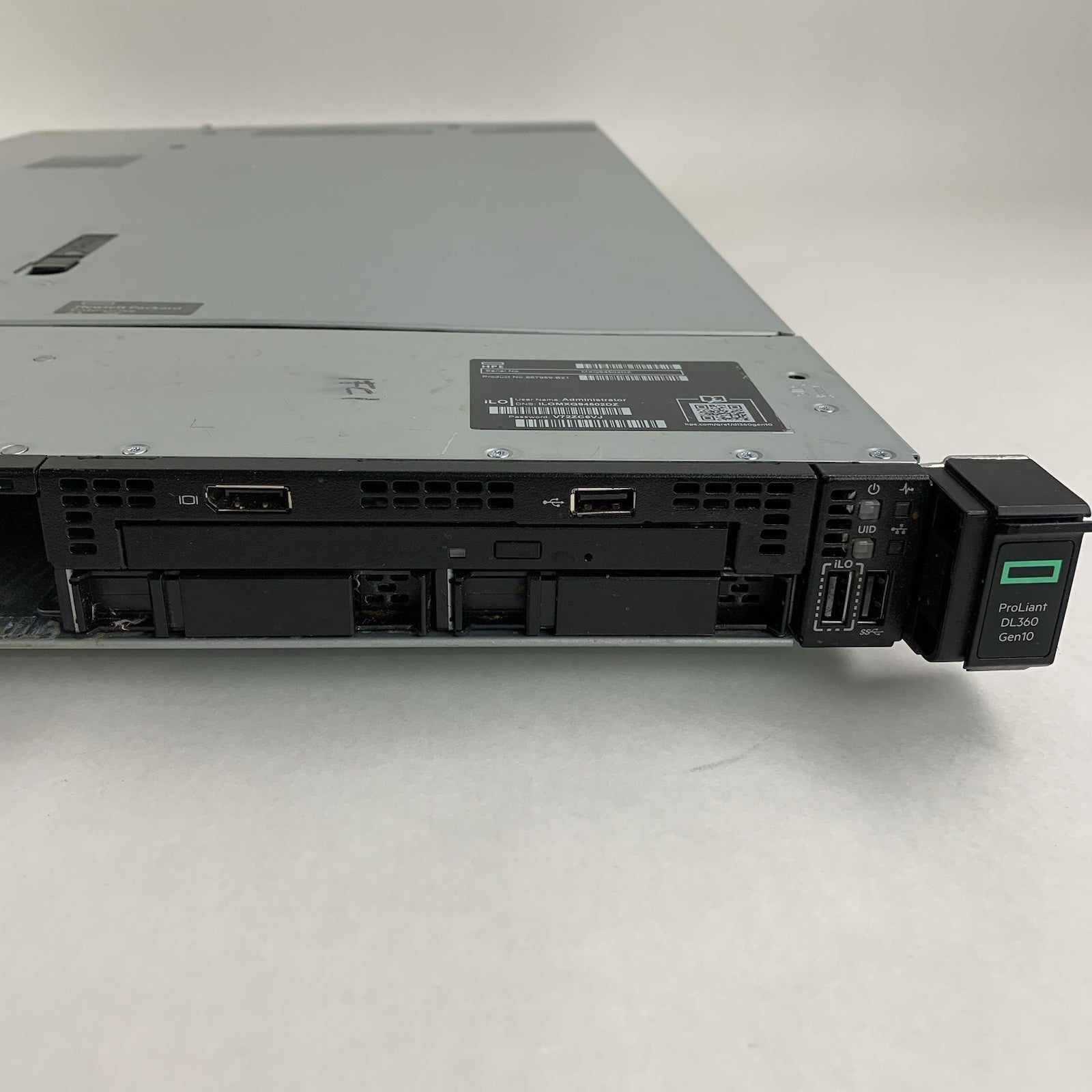 HP ProLiant DL360 Gen10 1x Intel Xeon Bronze 3104 1.7GHz 8GB RAM No OS/HDD3