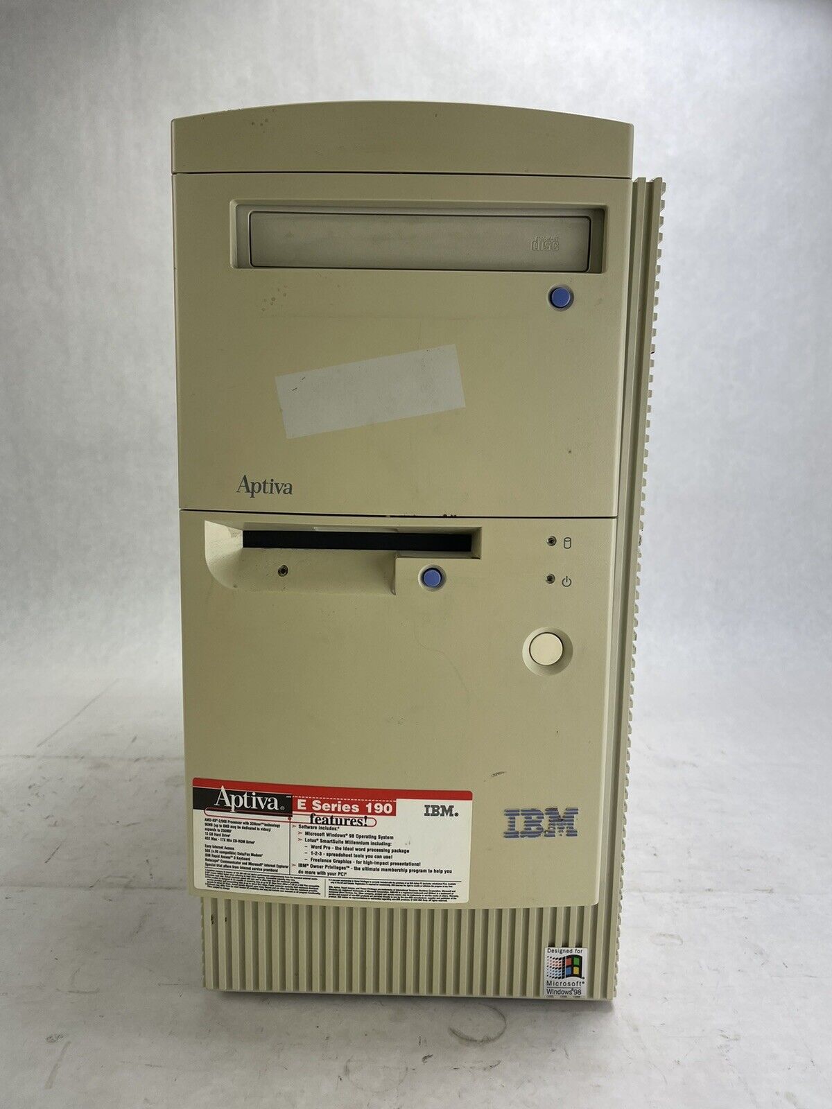 IBM APTIVA E 190 MT AMD K6 3D 500MHz 184MB RAM No HDD No OS