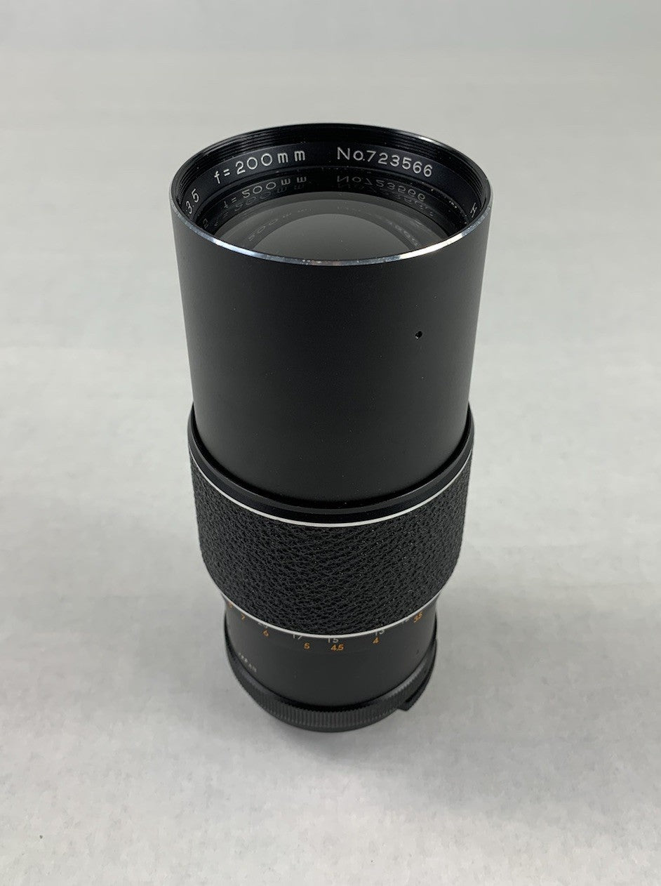 Hanimar Automatic 1:3.5 f=200mm 723566 Camera Lens w/ Case
