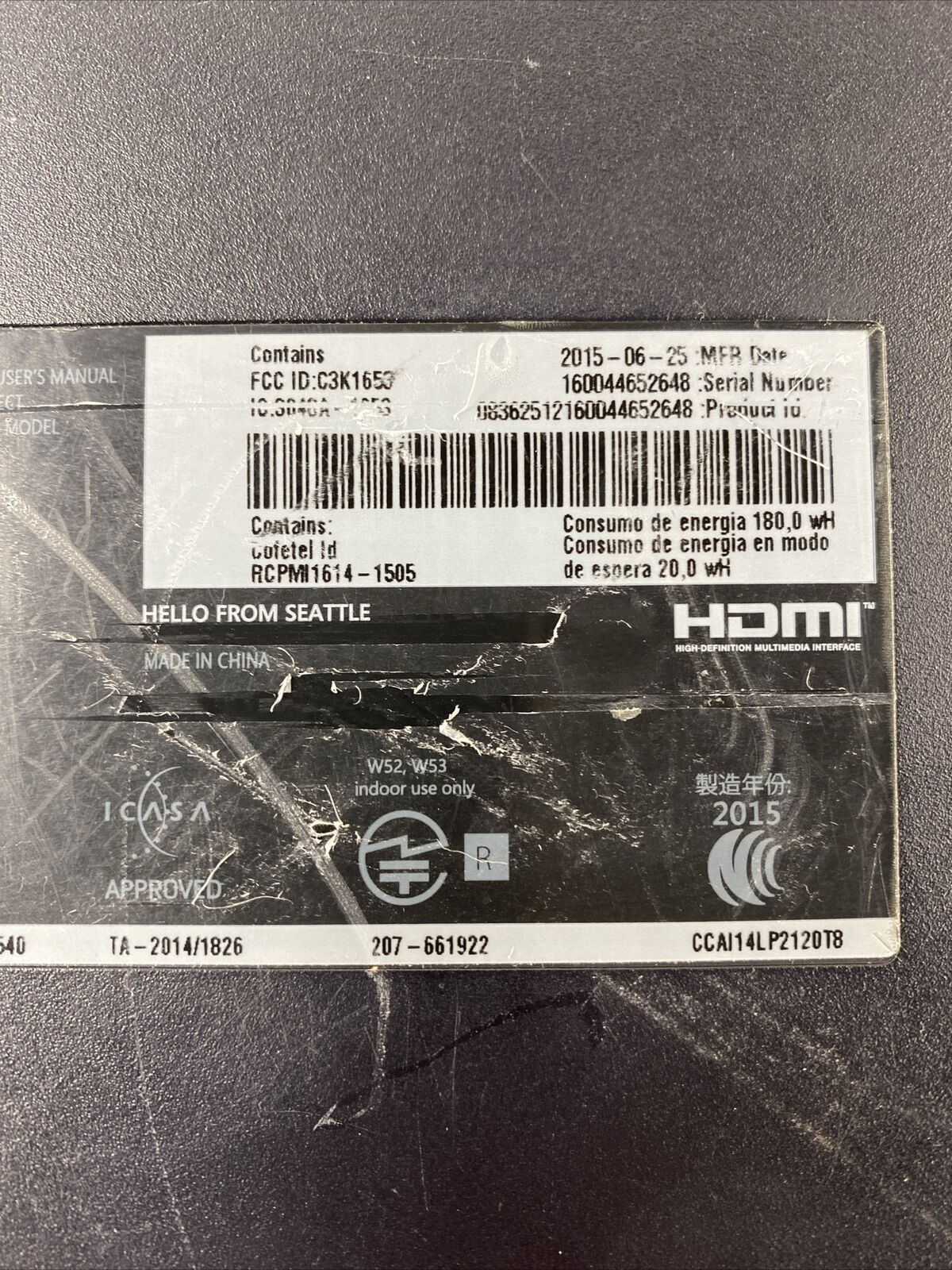 Xbox One 1540 500GB HDD Black Video Game Console 90325 BROKE SYNC Button