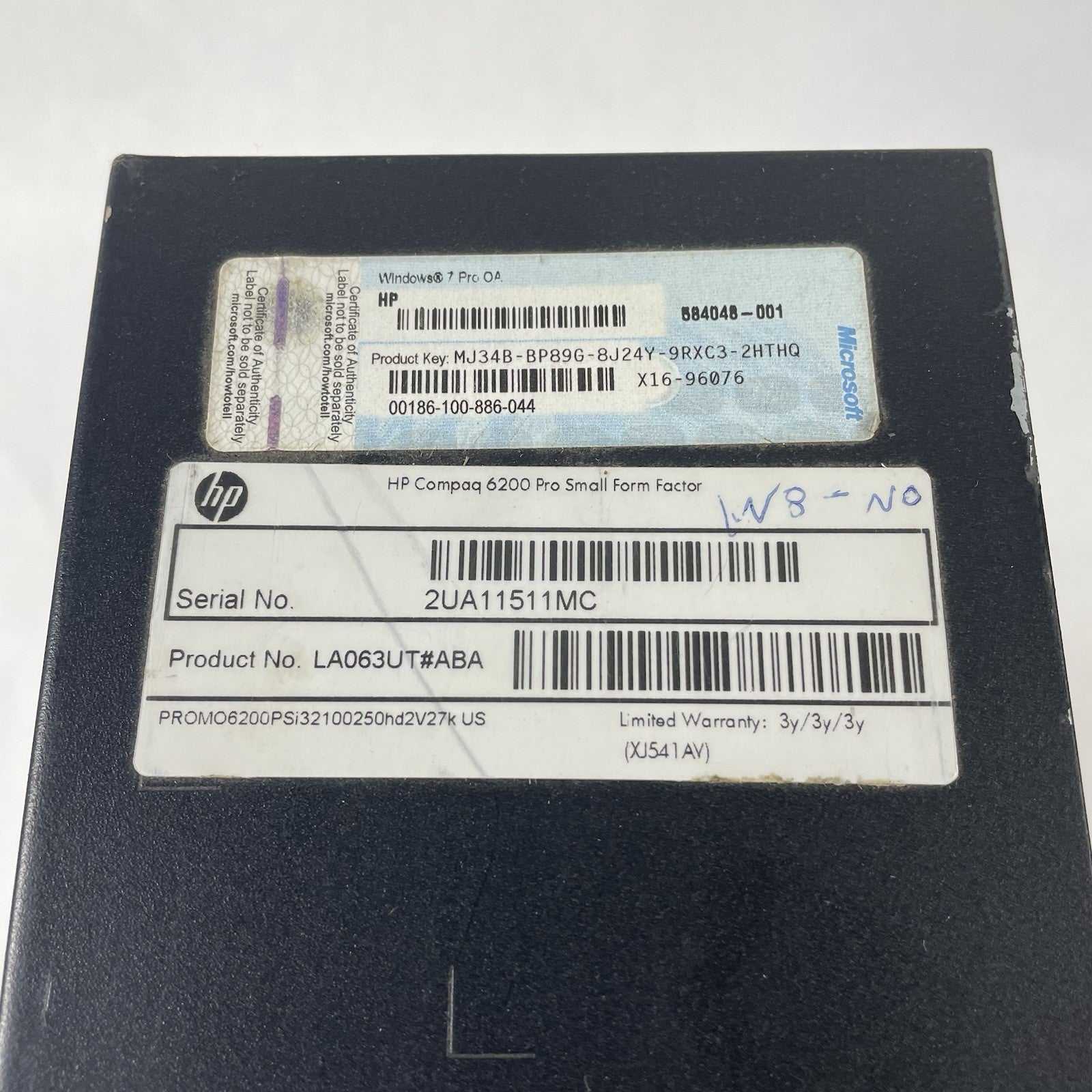 HP Compaq 6200 Pro SFF i3-2120 3.10 GHz 4 GB RAM No HDD/OS4