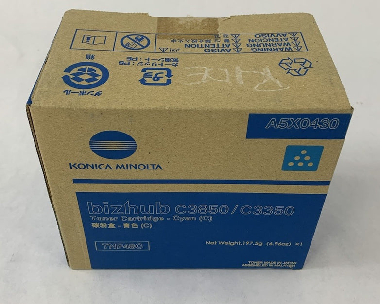 Konica Minolta Bizhub C3850/C3350 A5X0430 Cyan Toner Cartridge
